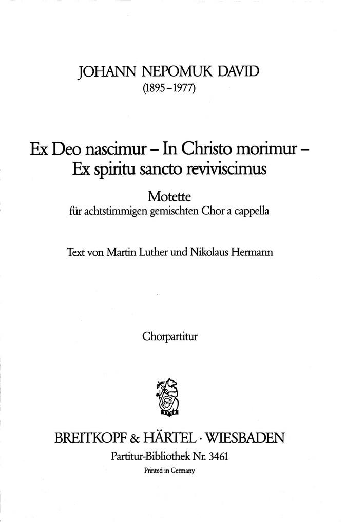 Ex Deo Nascimur