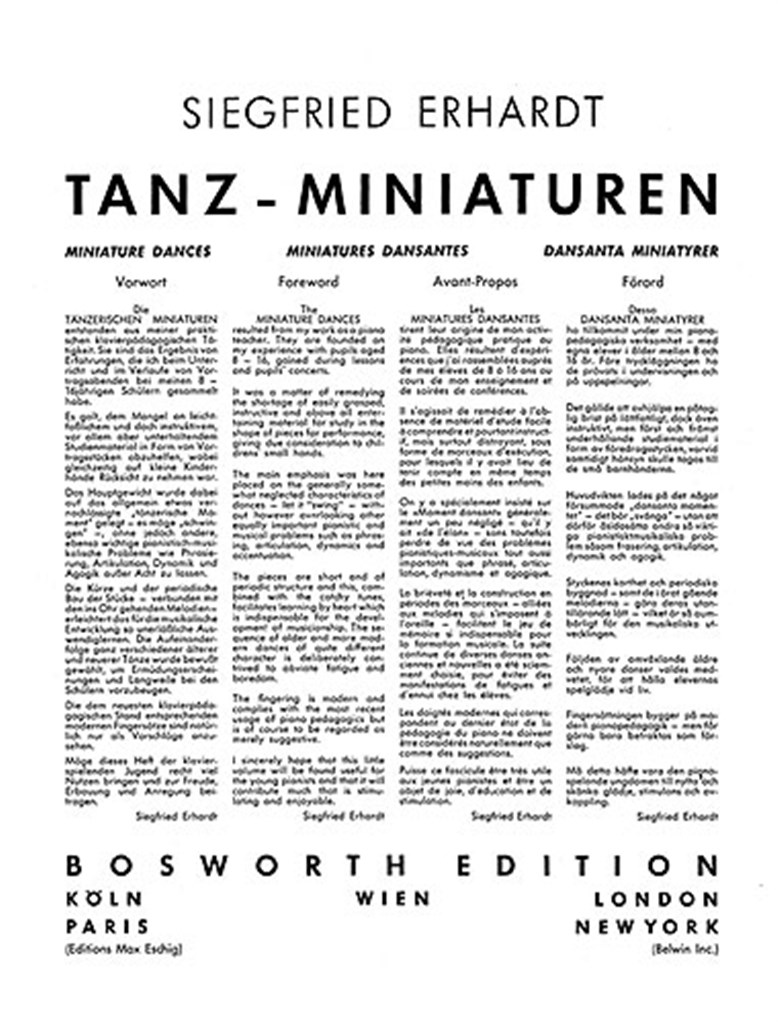 Erhardt, S Miniature Dances