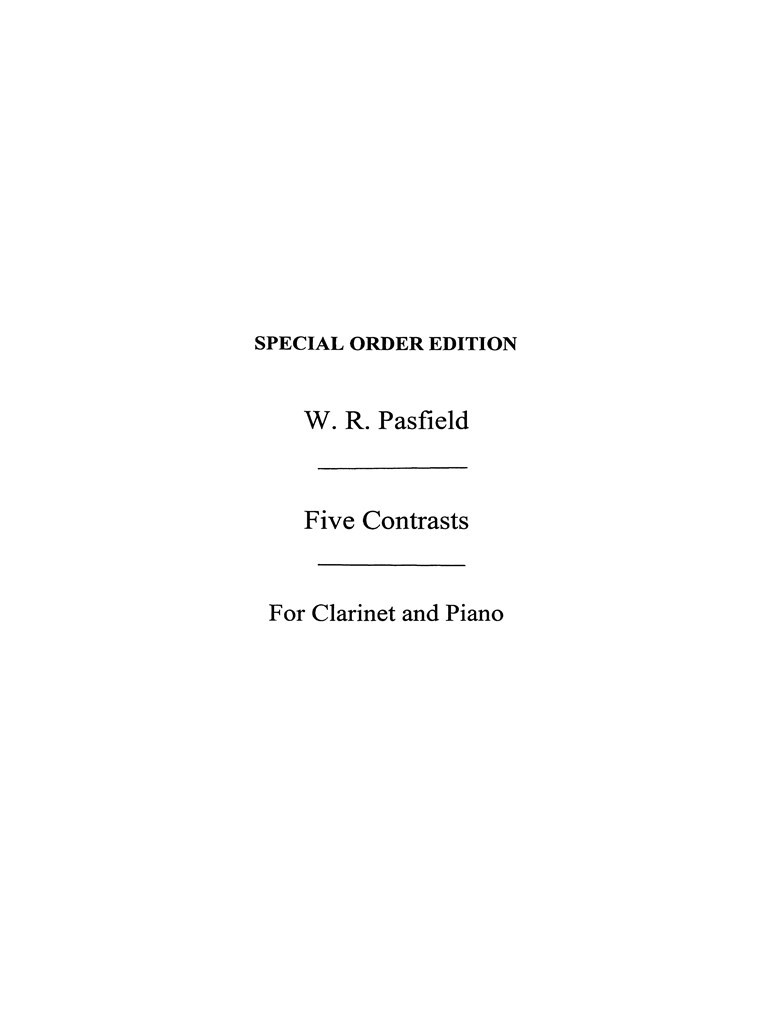 Pasfield, W R Five Contrasts
