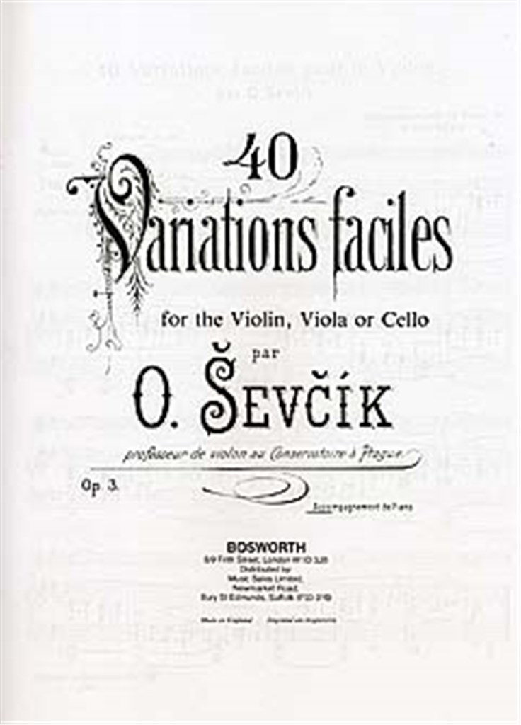 Sevcik Violin Studies: 40 Variations PA