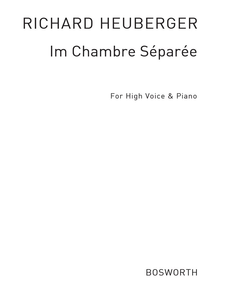 Im Chambre Separee (High Voice)