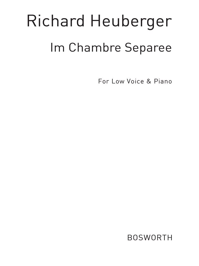 Im Chambre Separee (Low Voice)