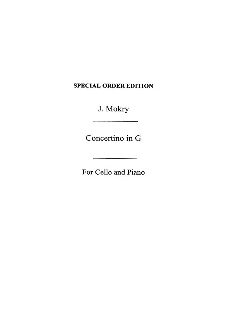 Jiri Mokry: Concertino In G