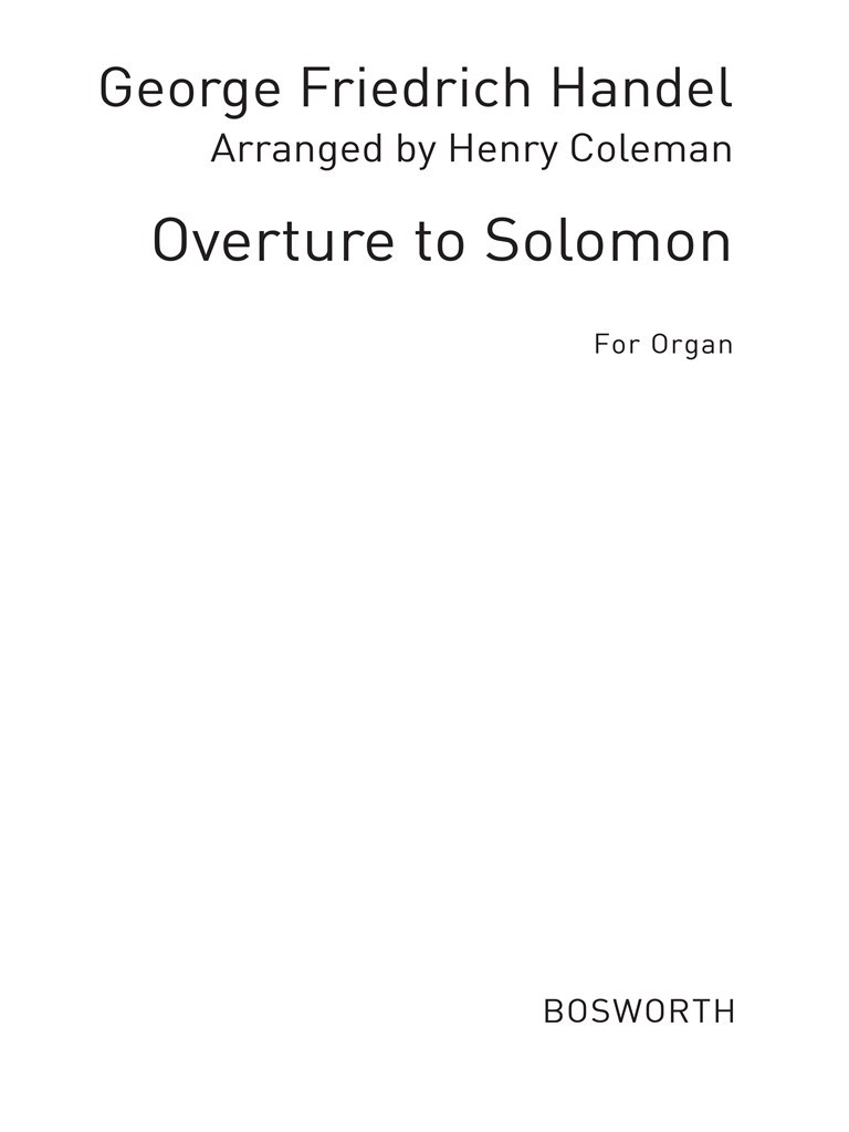 Overture Soloman (Coloman) Organ