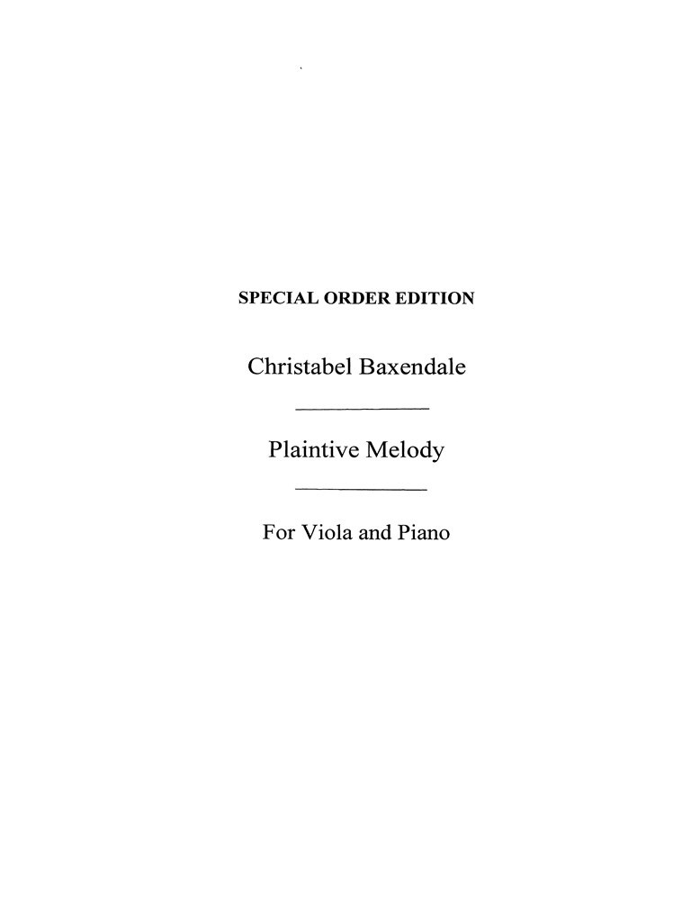 Christabel Baxendale: Plaintive Melody
