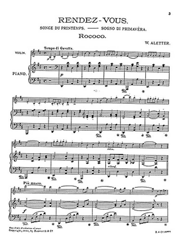 Rendezvous for Violin and Piano