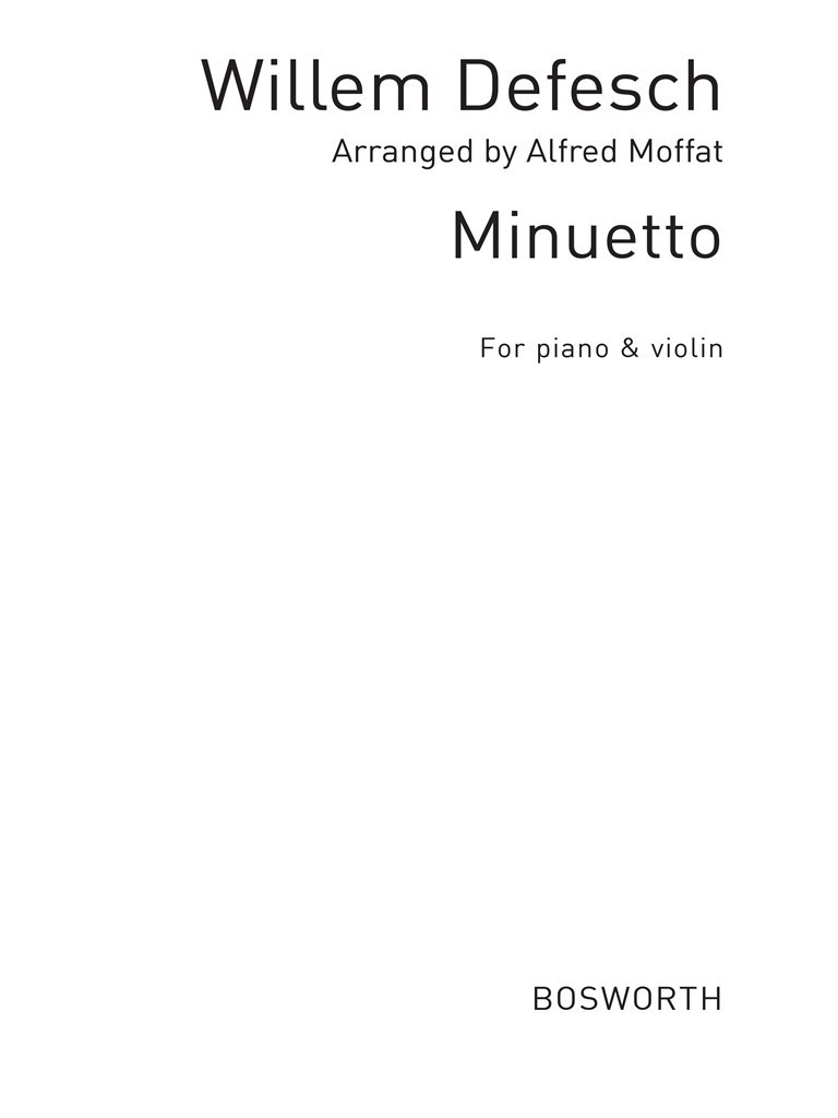 Willem De Fesch: Minuet For Violin And Piano
