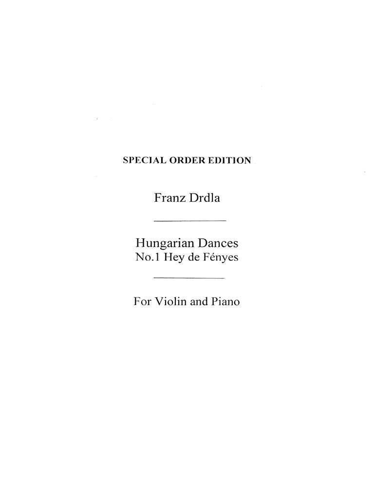 Hungarian Dances Op.30 No.1 'Hej Des Fenjes'