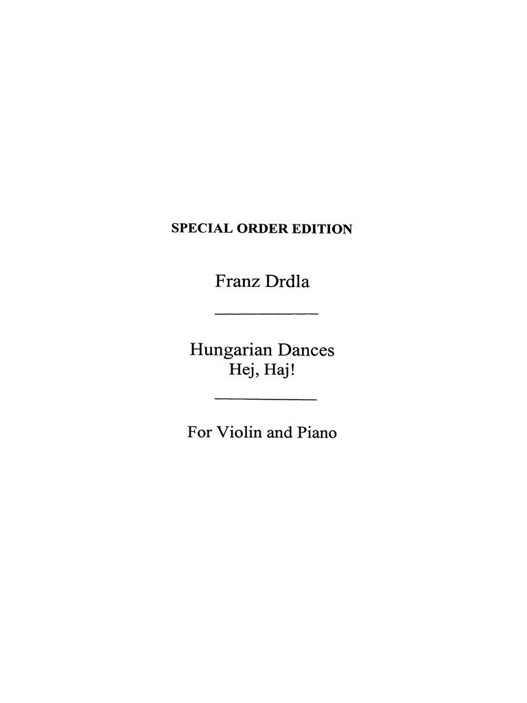 Hungarian Dances Op.30 No.4 'Hej Haj'