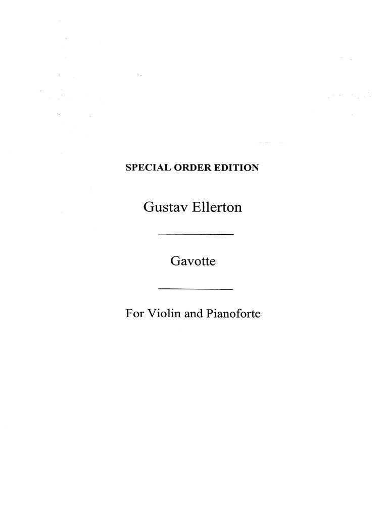 Gavotte For Violin And Piano Op.21 No.3