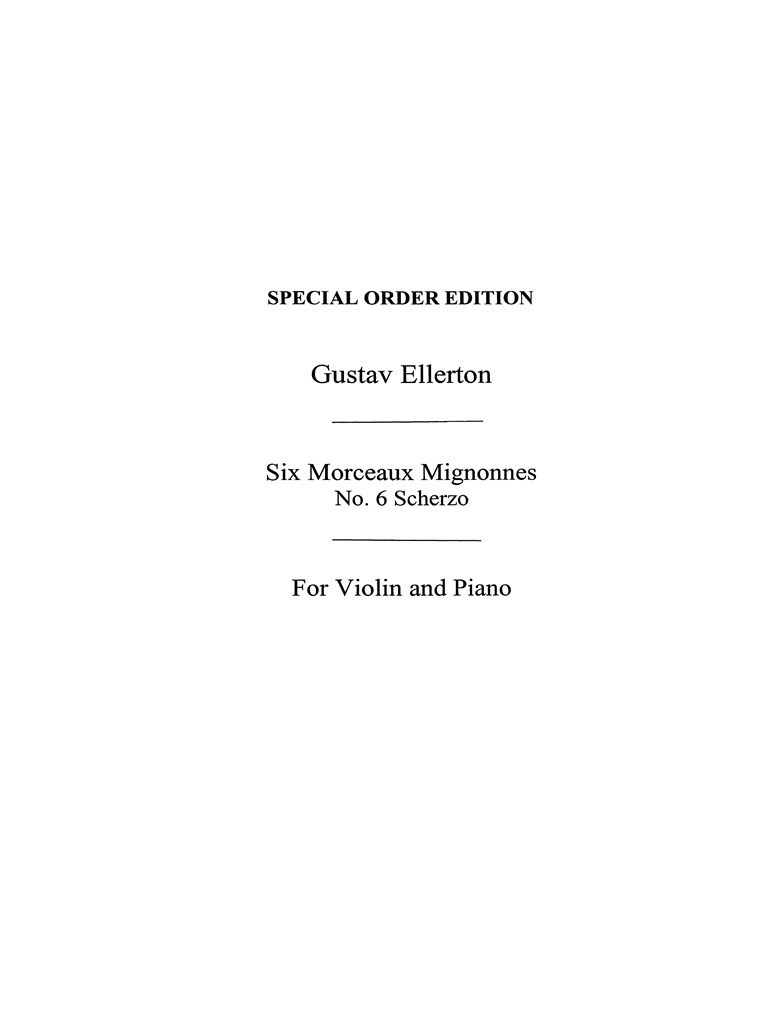 Scherzo For Violin And Piano Op.21 No.6