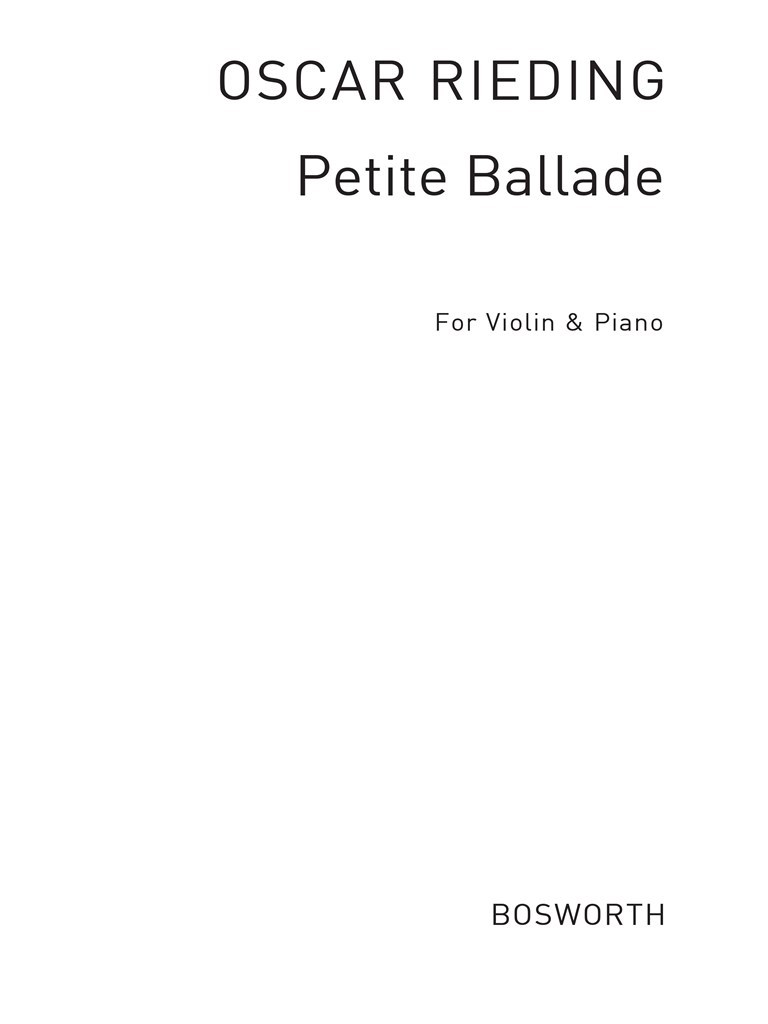 Petite Ballade For Violin And Piano