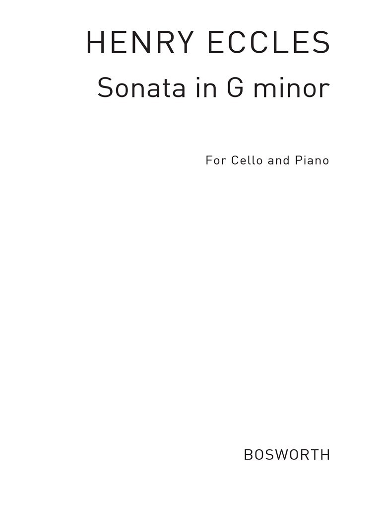 Sonata In G Minor For Cello And Piano