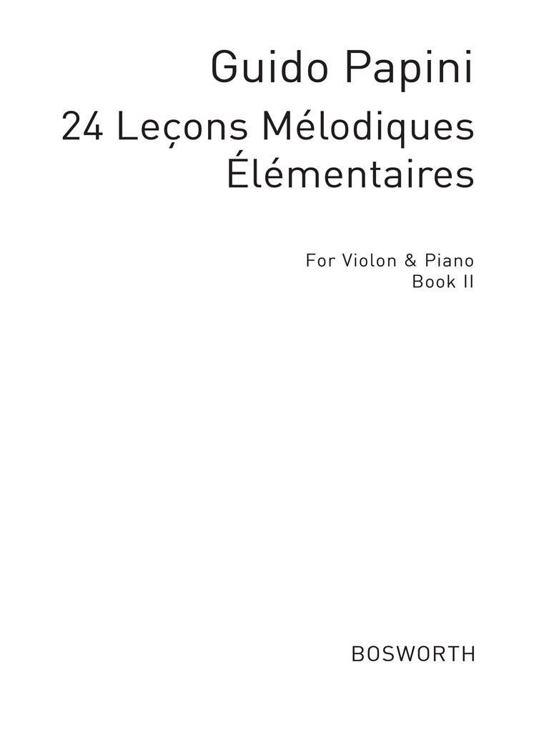 24 Elementary Studies For Violin And Piano Book 2