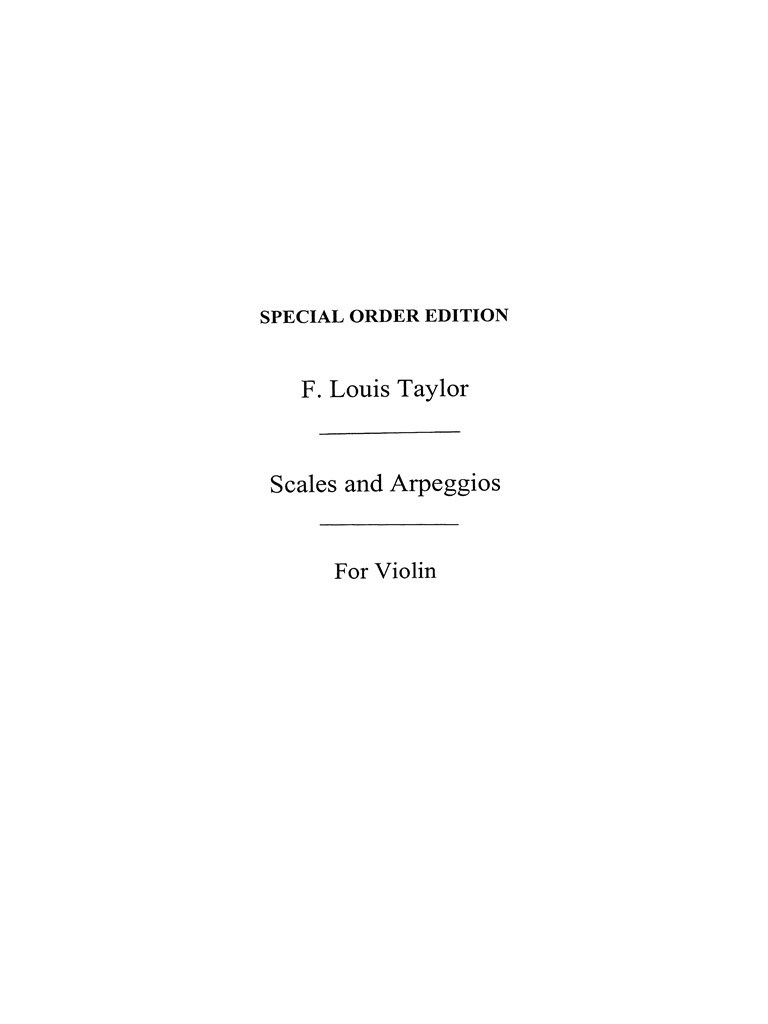 Scales And Arpeggios For Juniors (Violin)
