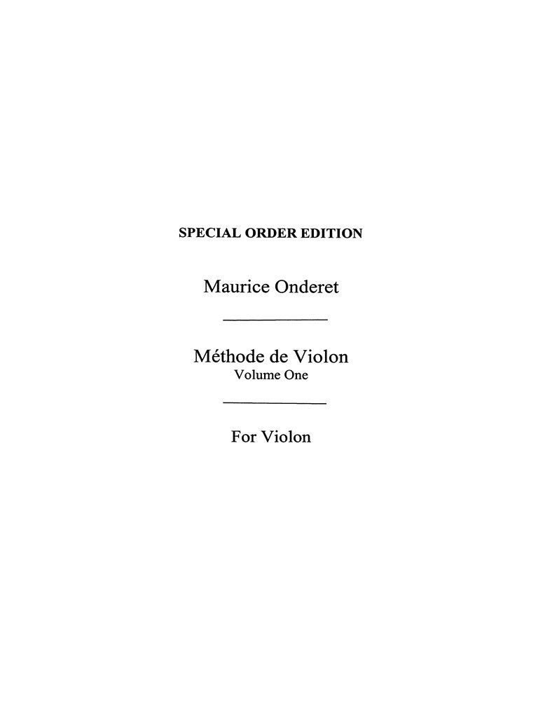 Violin Method Book 1