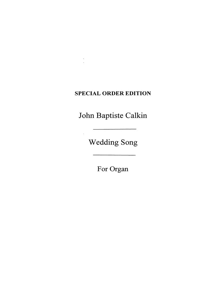 J.Baptiste Calkin: Wedding Song