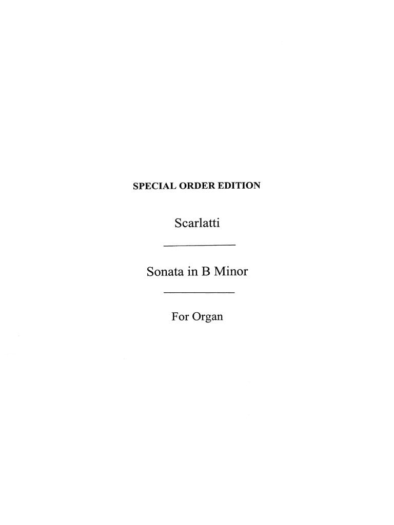 Domenico Scarlatti: Sonata In B Minor