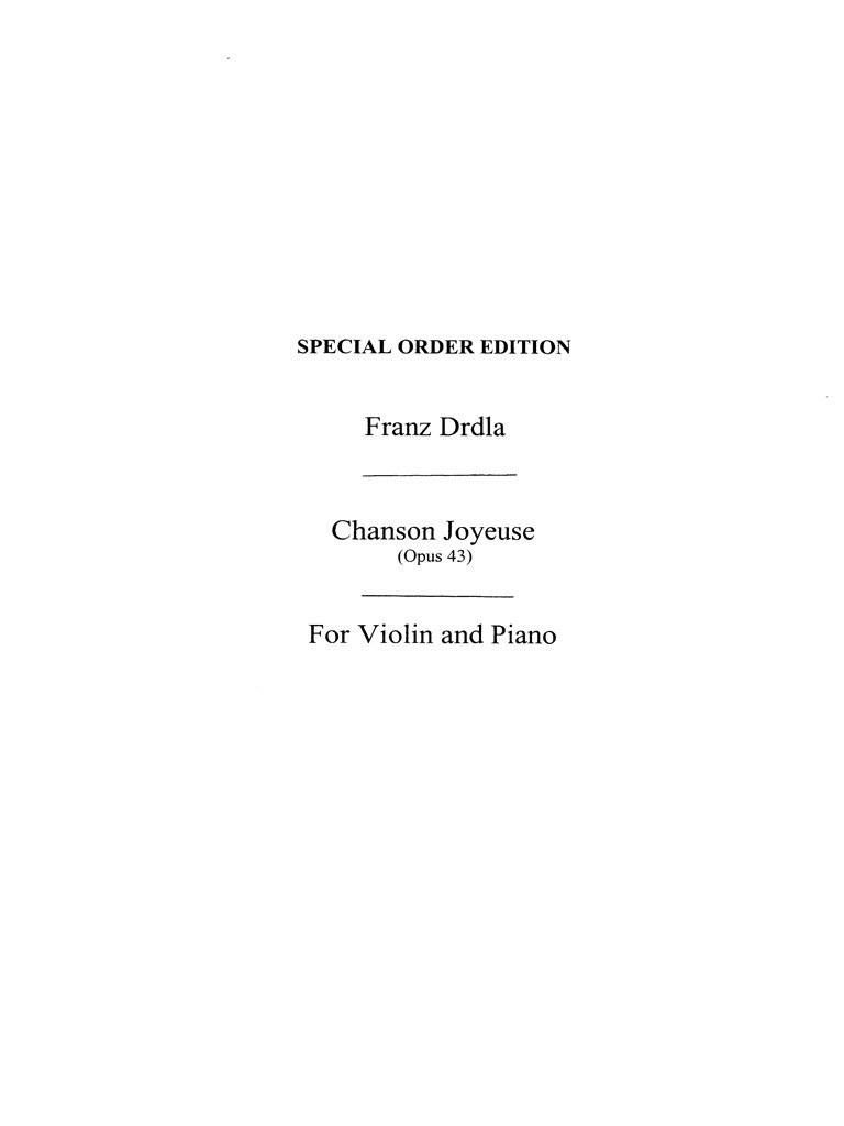 Chanson Joyeuse Op.43