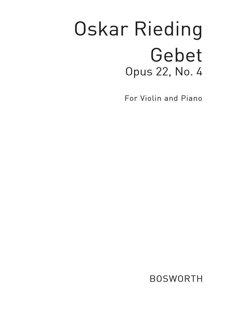 Gebet Op.22 No.4