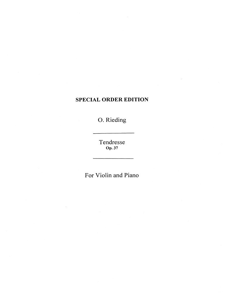 Tendresse Op.37