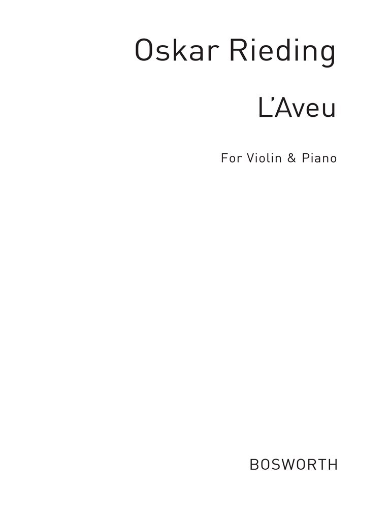 L'Aveu Op.38