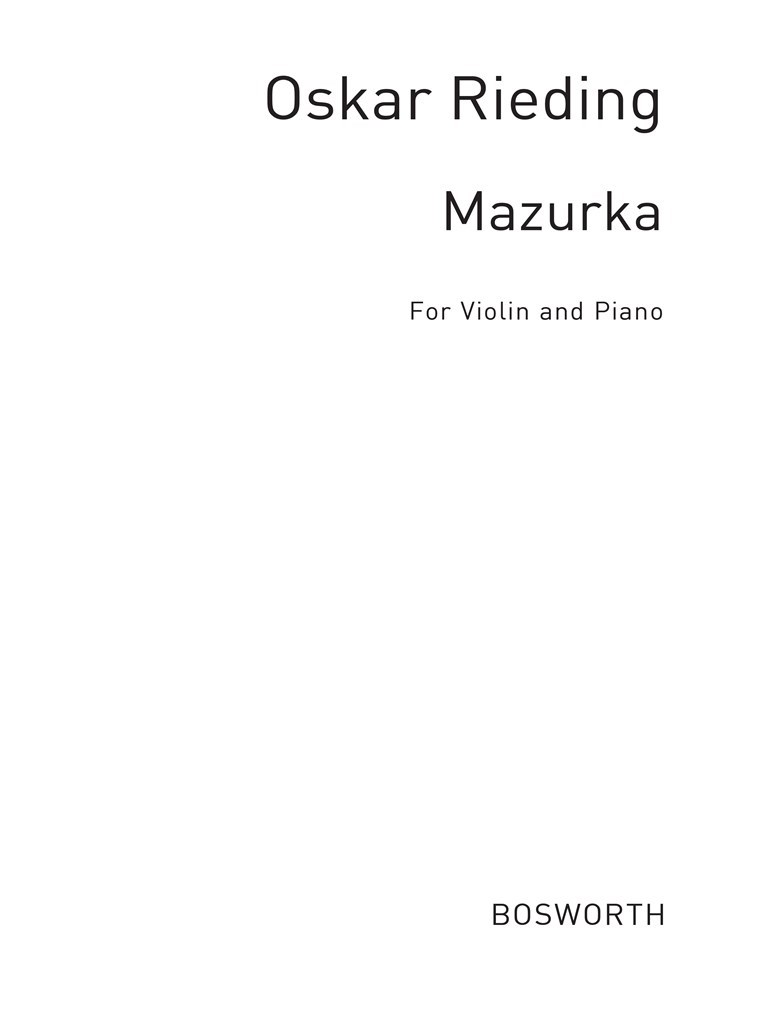 Mazurka For Violin And Piano Op.67 No.3