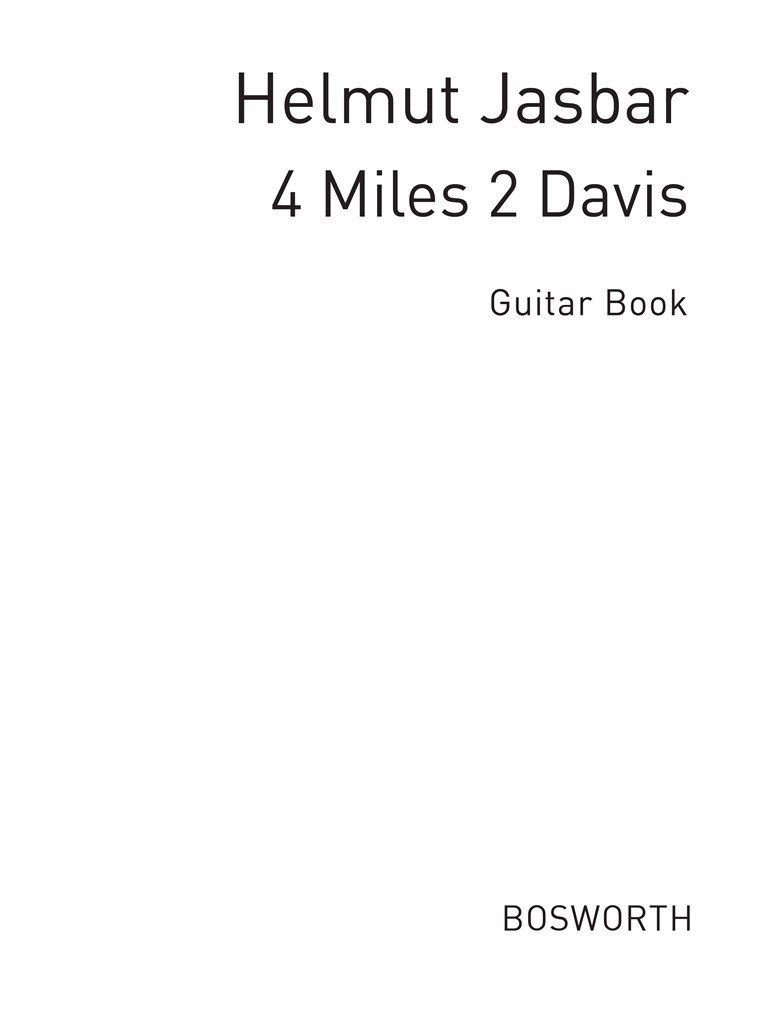 Helmut Jasbar: 4 Miles 2 Davis