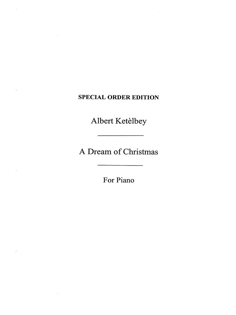 A Dream Of Christmas (Piano)