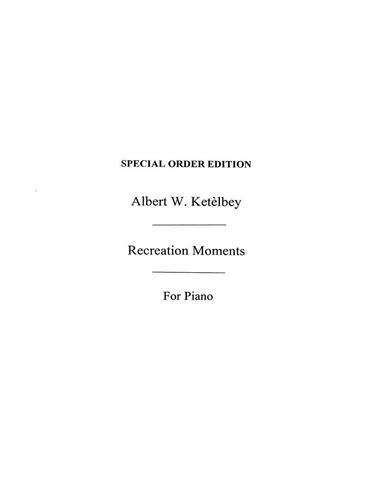 Recreation Moments (Piano)