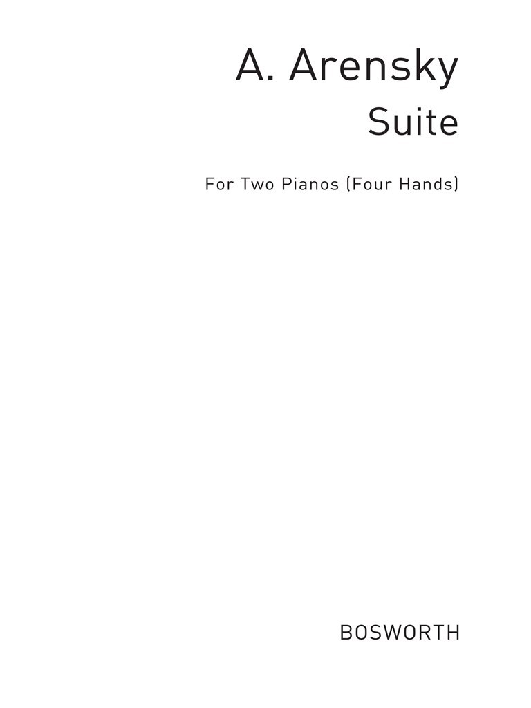 Suite For Two Pianos In G Minor Op.15