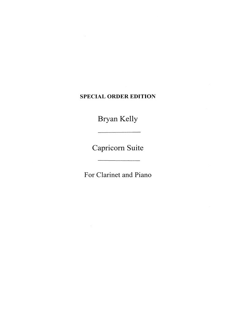 Capricorn Suite For Clarinet And Piano