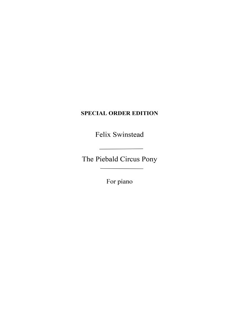 Piebald Circus Pony: