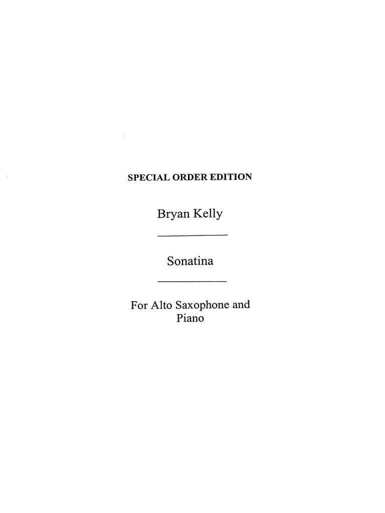 Sonatina For E Flat Saxophone And Piano