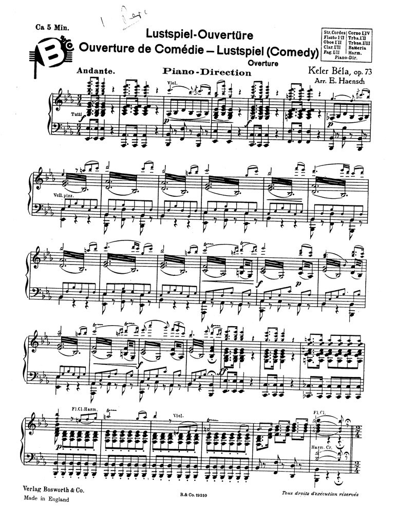 Bela, K Comedy Overture (Haensch)