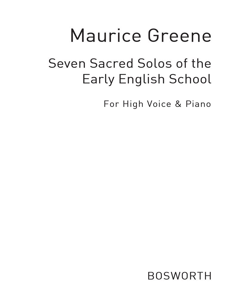Greene: Seven Sacred Solos - High Voice (Roper)