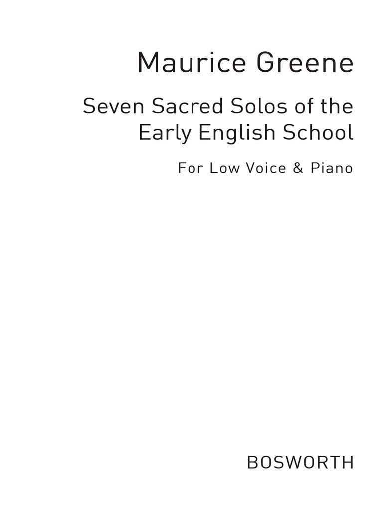 Seven Sacred Solos Of The Early English School