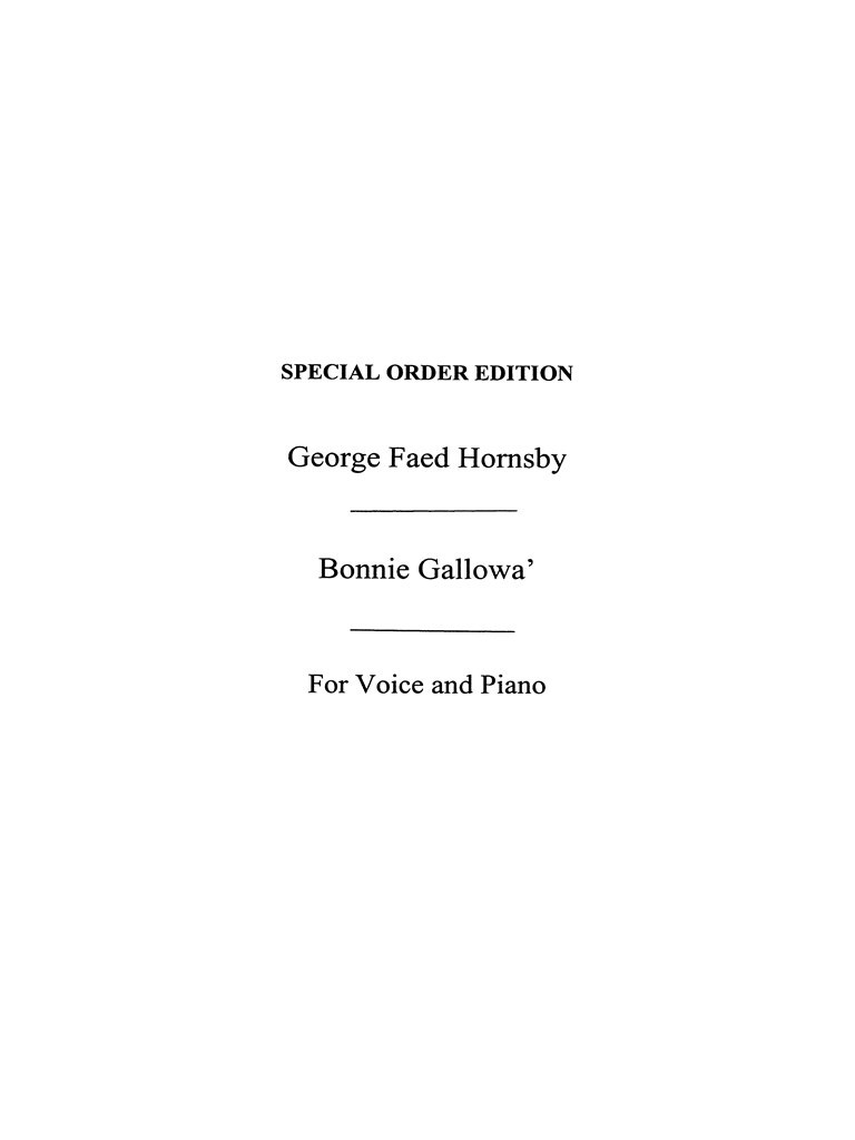 Hornsby, G F Bonnie Gallowa' G