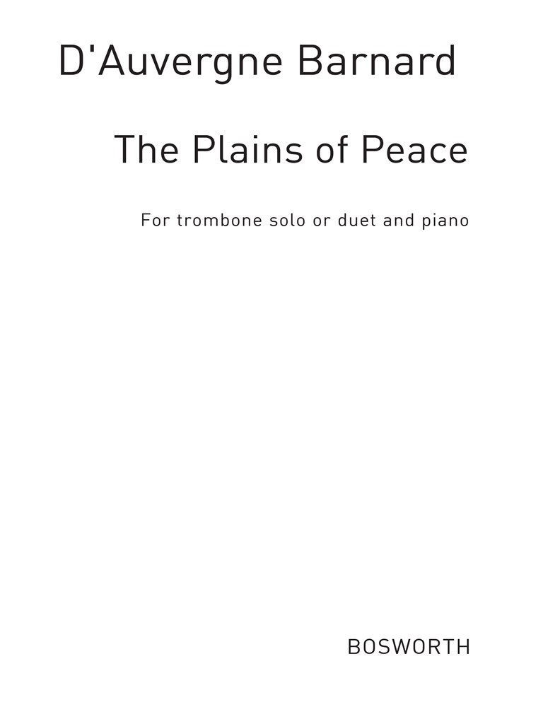 A. Barnard: Plains Of Peace for Trombone and Piano