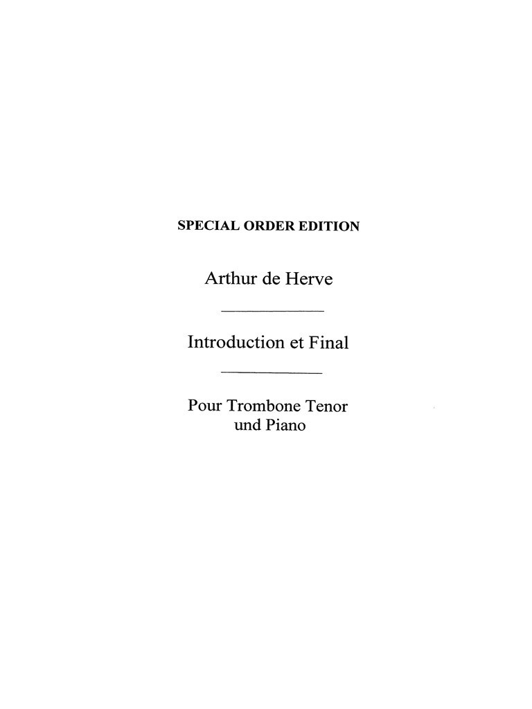 Herve, A Introduction And Finale