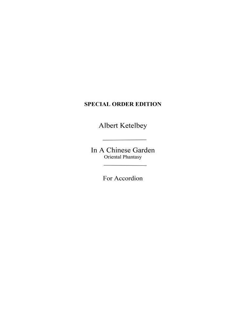 In A Chinese Temple Garden (Accordion Solo)