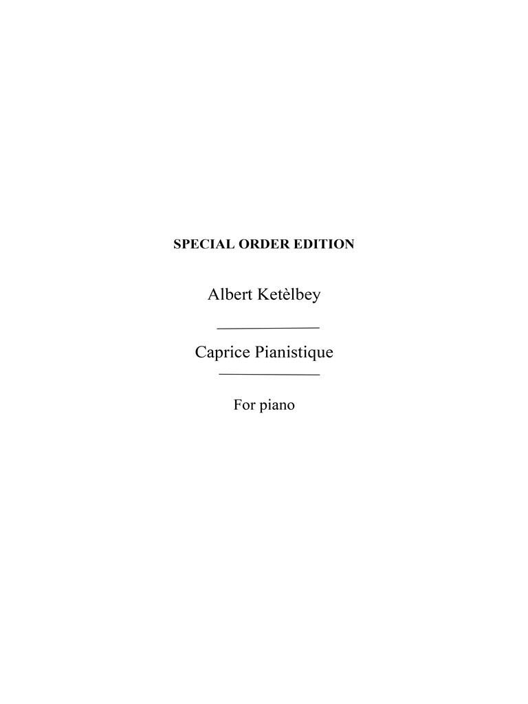 Caprice Pianistique (Piano)