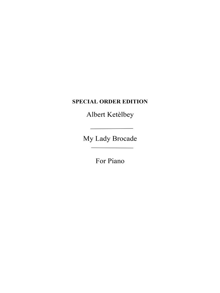 My Lady Brocade (Piano)