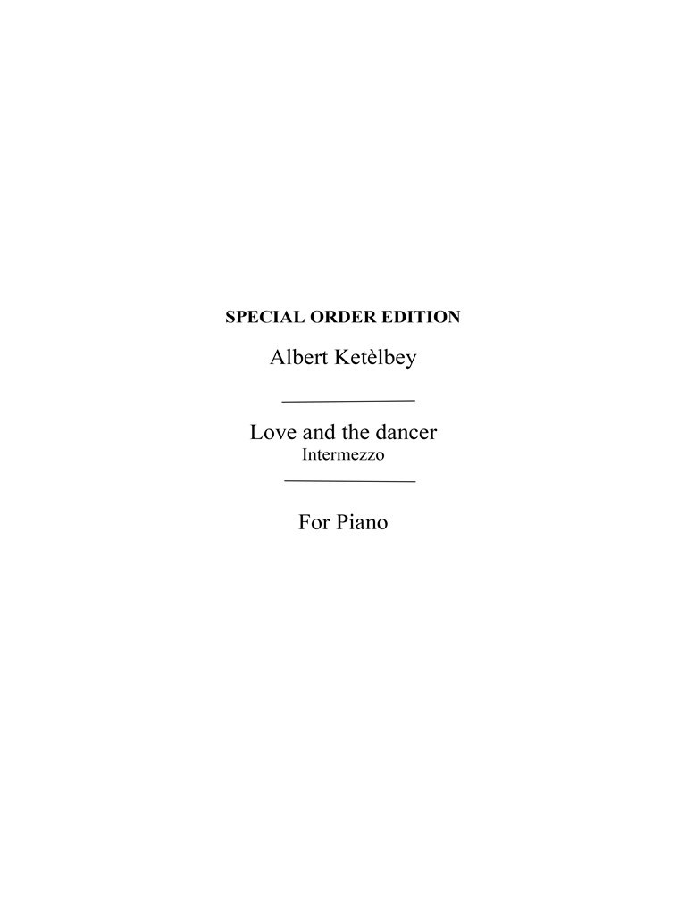 Love And The Dancer (Piano)