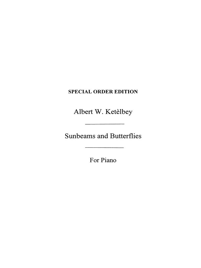 Sunbeams And Butterflies (Piano)