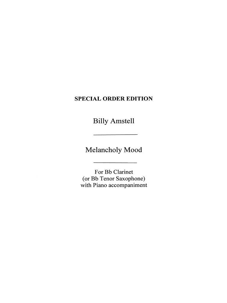 Amstell Billy Melancholy Mood Clt (Or Ten Sax)