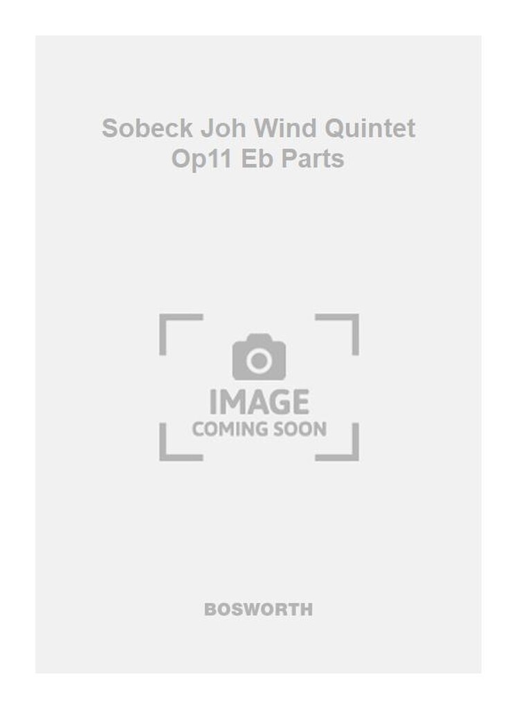 Sobeck Joh Wind Quintet Op11 Eb Parts