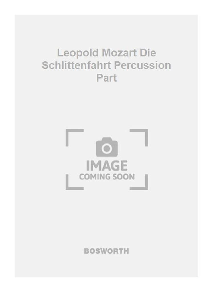 Leopold Mozart Die Schlittenfahrt Percussion Part