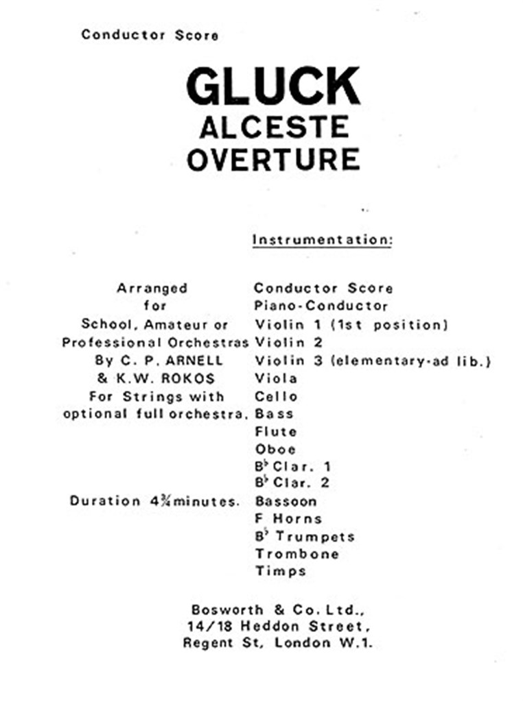 Alceste Overture Rokos Arnell
