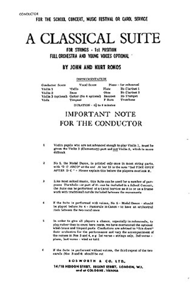 Rokos, K Classical Suite
